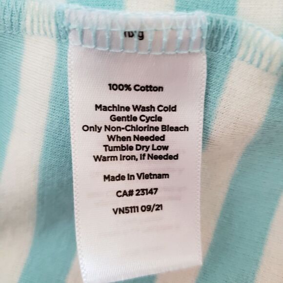 Talbots Striped Button Sleeve Top Sz X - Picture 6 of 6